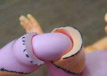 Light Pink, Pink, and Tangerine Orchidaceae with stitch "Tattoos"