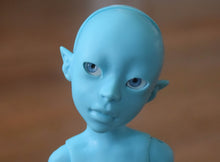 Light Blue Dahlia with clouds and sun "Tattoo"