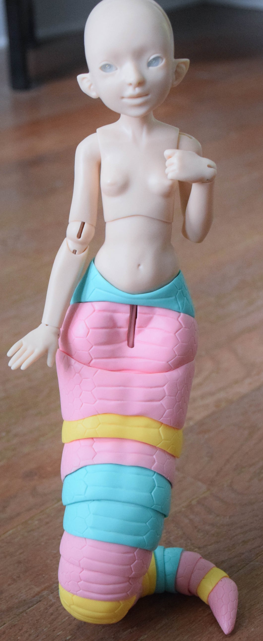 Almond Milk Naga Orchidaceae with Lemon, strawberry, and Mint Tail with smaller neck joint and shorter arms