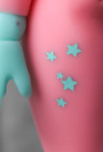 Strawberry and Mint Dahlia with Mint and Lightning Bolt "Tattoo"