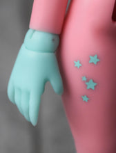 Strawberry and Mint Dahlia with Mint and Lightning Bolt "Tattoo"