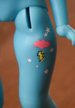 Aqua Freesia with Lightning and Stars "Tattoos"