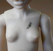 Sandy Tan Freesia with bumblebees and honey comb "Tattoos"