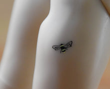 Sandy Tan Freesia with bumblebees and honey comb "Tattoos"