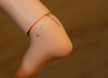 Blue and Tangerine Orchidaceae with stitch "Tattoos"