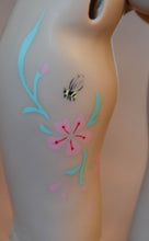 Sandy Tan Delphinium with Freesias body and with bumblebees and cherry blossom "Tattoos"