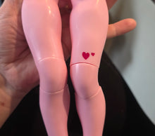 DISCOUNTED Cattleya color light Pink with heart "tattoos"