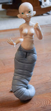 DISCOUNTED Light Peach Naga Cattleya with light Gray Tail